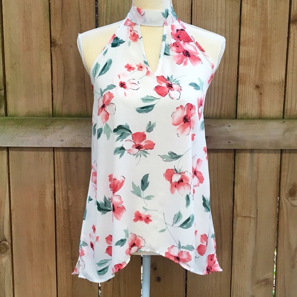 Sienna Sky Tops - Sienna Sky Floral Halter Top GUC